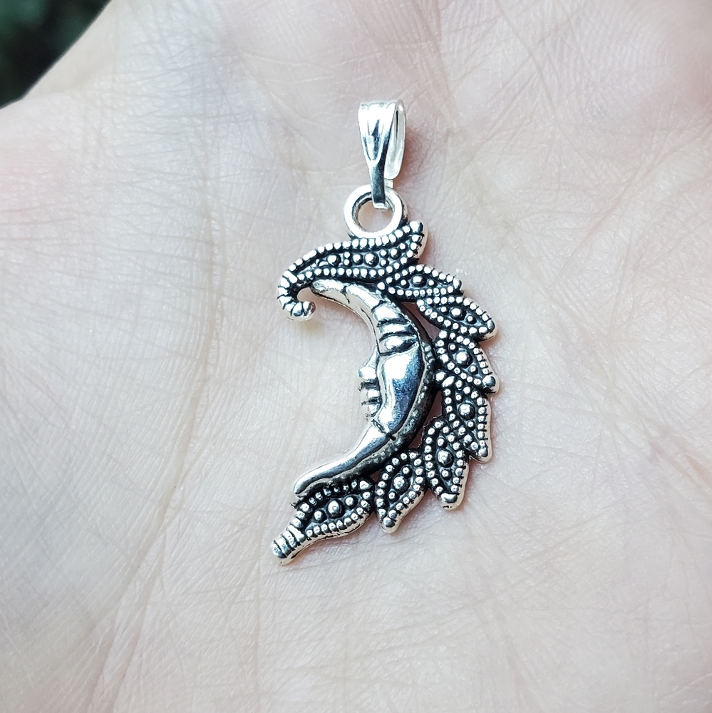 NWOT Sleeping Moon Pendant - Picture 2 of 8